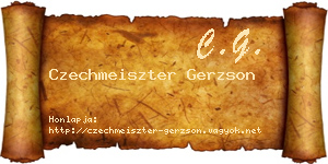 Czechmeiszter Gerzson névjegykártya